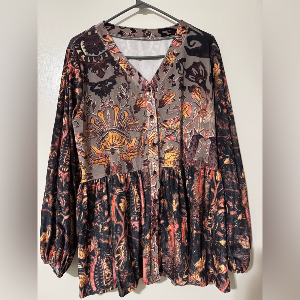 Bohemian Floral Blouse